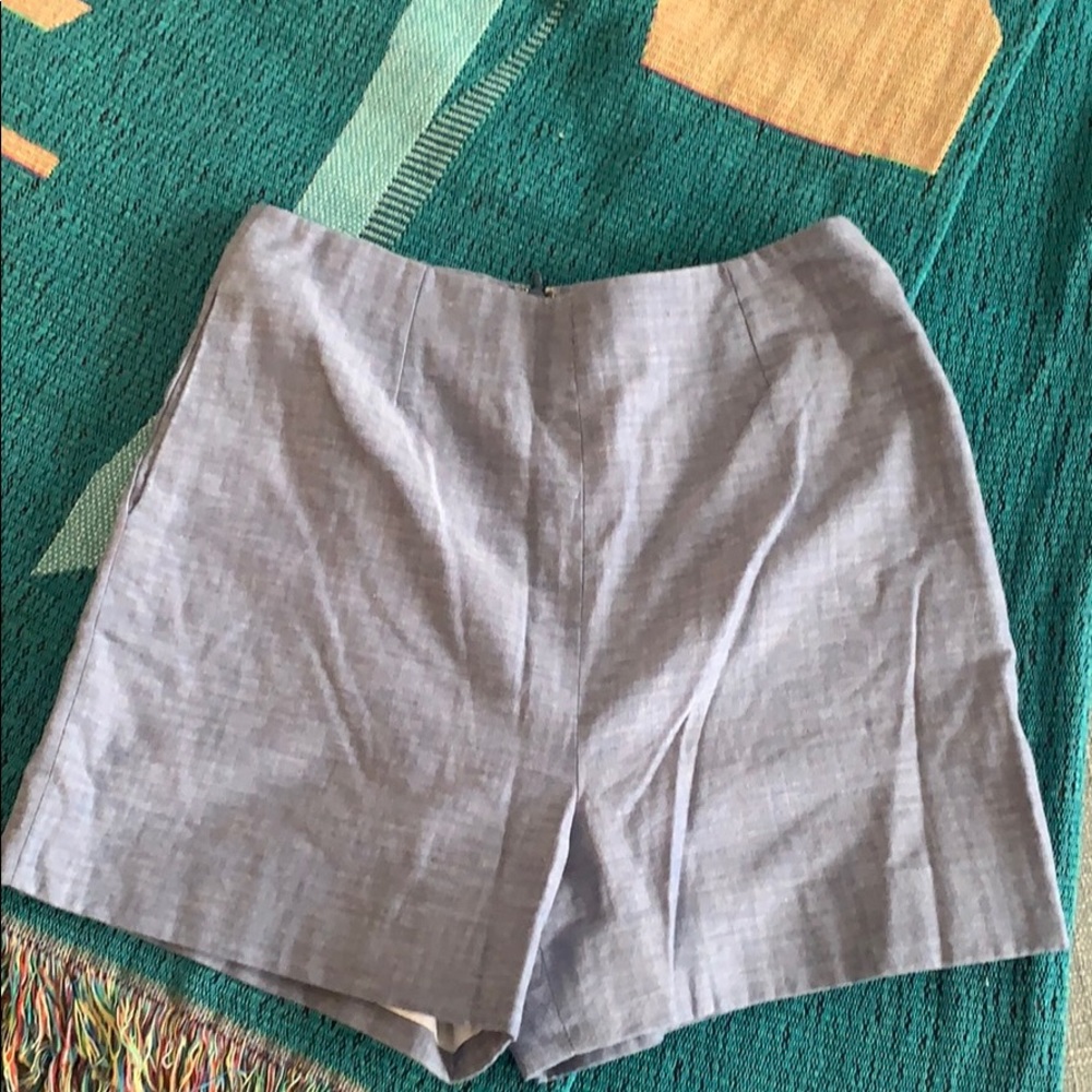 Harvey Faircloth High-Waisted Chambray Shorts